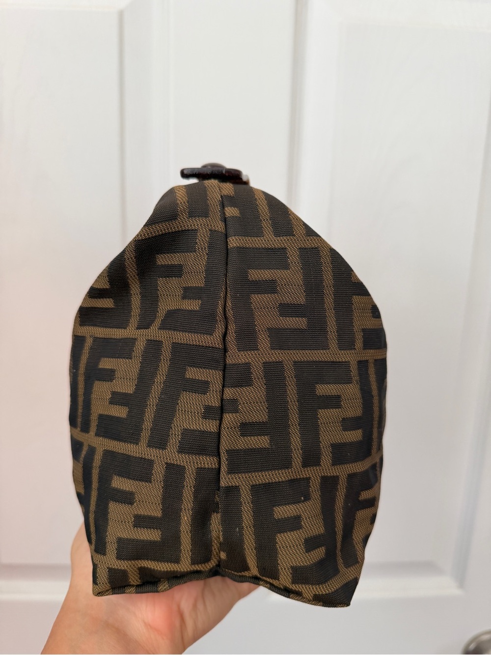 Fendi Brown and Dark Brown FF Monogram Bag - Picture 2 of 8
